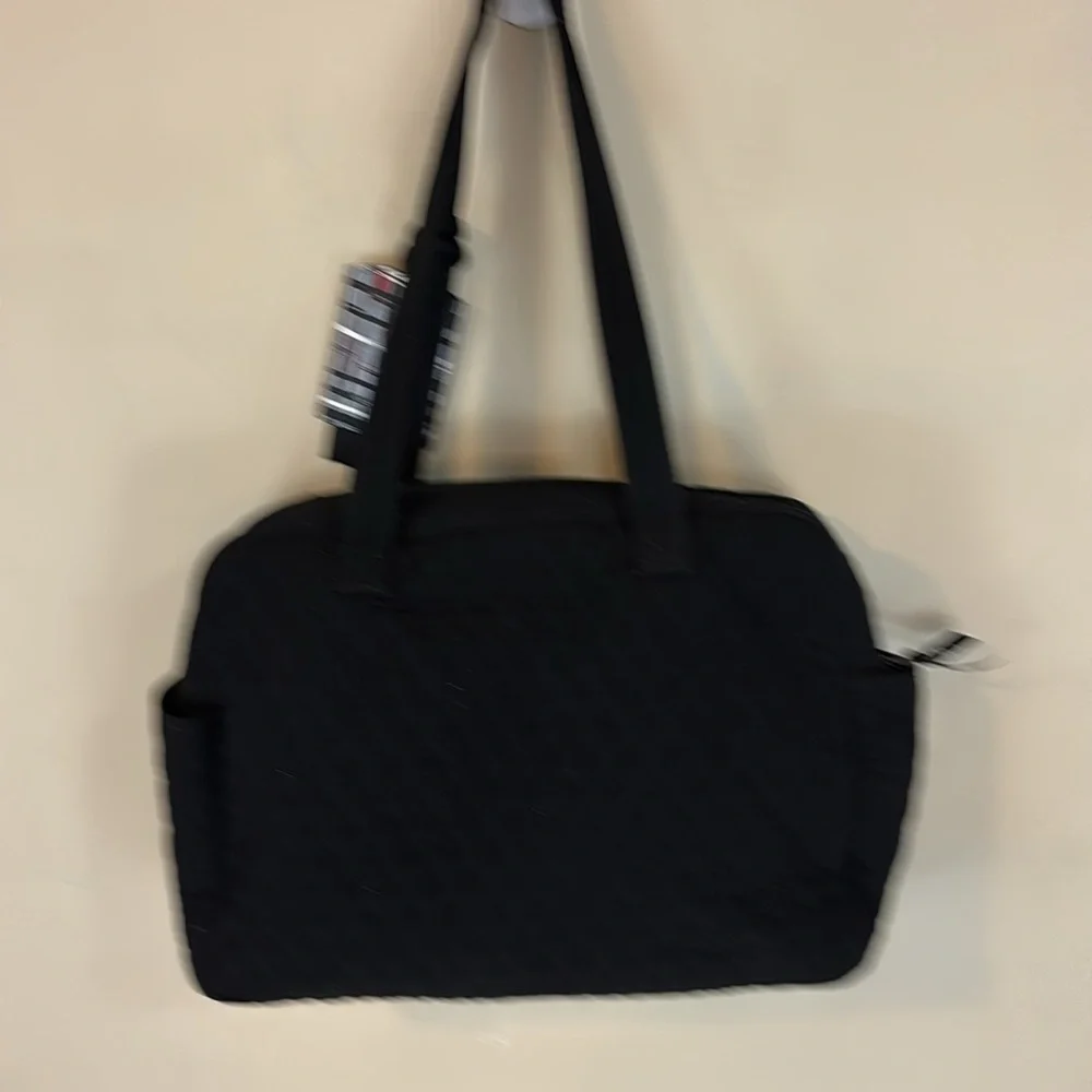 Vera Bradley Black Quilted Infant Baby Bag with Changing Mat